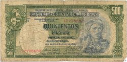 500 Pesos  URUGUAY  1967 P.044b AB