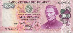 1000 Pesos  Petit numéro URUGUAY  1974 P.052 SUP