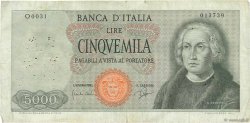 5000 Lire ITALY  1964 P.098a F