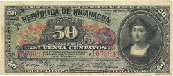 50 Centavos NICARAGUA  1910 P.043b TB