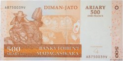 2500 Francs - 500 Ariary MADAGASCAR  2014 P.088b NEUF