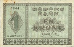 1 Krone NORWAY  1944 P.15a VF