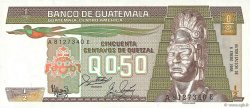 50 Centavos de Quetzal GUATEMALA  1988 P.065 UNC