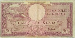 50 Rupiah INDONÉSIE  1957 P.050a B
