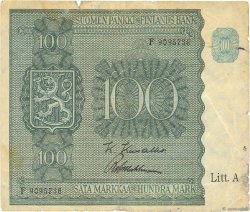 100 Markkaa FINLANDE  1945 P.080a TB