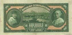 100 Korun TCHÉCOSLOVAQUIE  1920 P.017a TTB