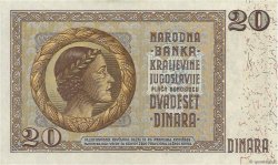 20 Dinara YOUGOSLAVIE  1936 P.030 SPL
