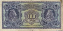 100 Litu LITUANIE  1922 P.20a B+