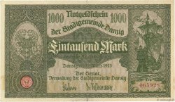 1000 Mark DANTZIG  1923 P.16 TTB+