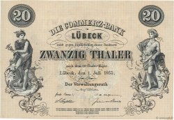 20 Thaler ALLEMAGNE Lübeck 1865 PS.0312r pr.NEUF