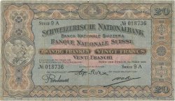 20 Francs SUISSE  1927 P.33d TB