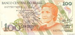 100 Cruzados Novos BRAZIL  1989 P.220b VF