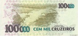 100 Cruzeiros Reais sur 100000 Cruzeiros BRÉSIL  1993 P.238 SUP