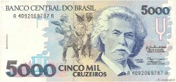 5000 Cruzeiros BRAZIL  1990 P.232a VF