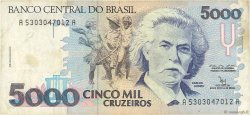 5000 Cruzeiros BRÉSIL  1992 P.232b TB