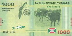 1000 Francs BURUNDI  2015 P.51 FDC