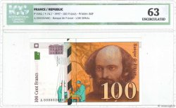 100 Francs CÉZANNE Petit numéro FRANCE 1997 F.74.01 NEUF