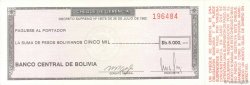 5000 Pesos Bolivianos BOLIVIE  1984 P.172a NEUF
