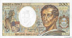 200 Francs MONTESQUIEU Fauté FRANCIA  1985 F.70.05