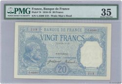 20 Francs BAYARD FRANCE 1919 F.11.04