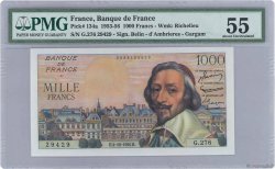 1000 Francs RICHELIEU FRANCE  1956 F.42.22 pr.SPL