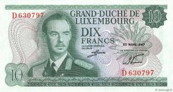 10 Francs LUXEMBOURG  1967 P.53a
