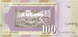 100 Denari MACÉDOINE DU NORD  2000 P.20 pr.NEUF