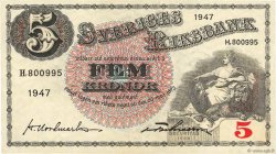 5 Kronor SUÈDE  1947 P.33ad TTB+