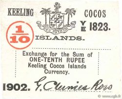 1/10 Rupee KEELING COCOS ISLANDS  1902 PS.123