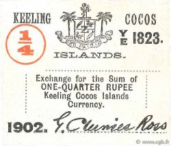 1/4 Rupee KEELING COCOS ISLANDS  1902 PS.124 UNC-