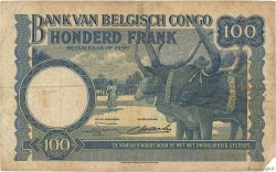 100 Francs BELGIAN CONGO  1949 P.17d F-