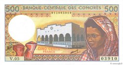 500 Francs COMORES  1994 P.10b2 pr.NEUF
