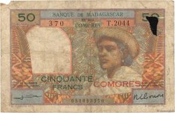50 Francs COMORES  1963 P.02b2 AB
