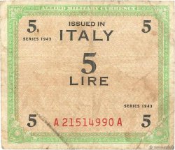 5 Lire ITALIE  1943 PM.12b B