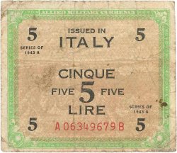 5 Lire ITALIE  1943 PM.18b B