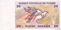 20 Dinars TUNESIEN  1992 P.88 fST+