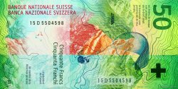 50 Francs SUISSE  2015 P.77c UNC
