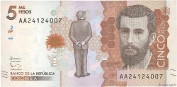 5000 Pesos COLOMBIA  2015 P.459 FDC