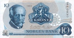 10 Kroner NORVÈGE  1983 P.36c