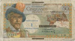 1 NF sur 50 Francs Belain d Esnambuc SAINT PIERRE ET MIQUELON 1960 P.30b