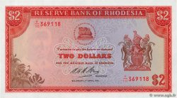 2 Dollars RHODESIA  1975 P.31k UNC