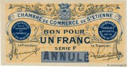 1 Franc Annulé FRANCE régionalisme et divers Saint-Étienne 1914 JP.114.02