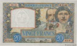20 Francs TRAVAIL ET SCIENCE FRANCE 1941 F.12.17
