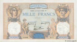 1000 Francs CÉRÈS ET MERCURE type modifié FRANCE  1940 F.38.46