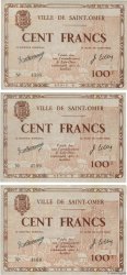 100 Francs Consécutifs FRANCE régionalisme et divers Saint-Omer 1940 BU.93.03