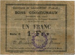 1 Franc FRANCE régionalisme et divers Saudemont 1915 JP.62-1271
