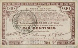 10 Centimes FRANCE régionalisme et divers 70 Communes 1915 JP.62-0067