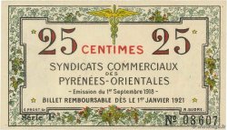 25 Centimes FRANCE régionalisme et divers Pyrénées-Orientales 1918 JP.66-71