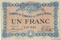 1 Franc FRANCE régionalisme et divers Gray et Vesoul 1915 JP.062.03
