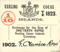 1/10 Rupee ÎLES KEELING COCOS  1902 PS.123